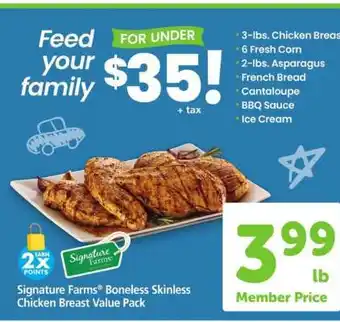 Safeway Signature Farms Boneless Skinless Chicken Breast Value Pack offer