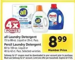 Safeway Laundry Detergent offer