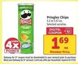 Safeway Pringles Chips offer
