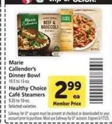 Safeway Marie Callender's Dinner Bowl offer