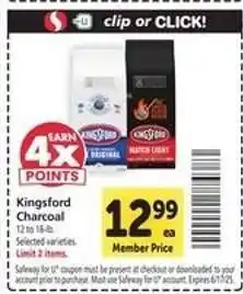 Safeway Kingsford Charcoal offer