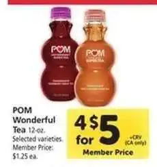 Safeway POM Wonderful Tea offer
