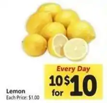 Safeway Lemon offer