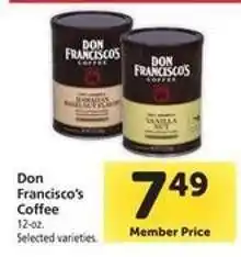 Safeway Don Francisco's Coffee offer