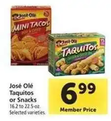 Safeway José Olé Taquitos or Snacks offer