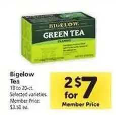 Safeway Bigelow Tea offer