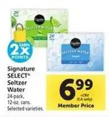 Safeway Signature SELECT Seltzer Water offer