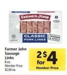 Safeway Farmer John Sausage Links offer