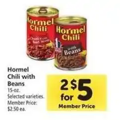 Safeway Hormel Chili With Beans offer
