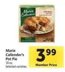 Safeway Marie Callender's Pot Pie offer