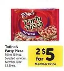 Safeway Totino's Party Pizza offer