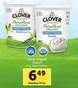 Safeway Clover Organic Yogurt offer