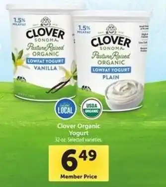 Safeway Clover Organic Yogurt offer
