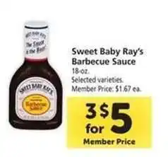 Safeway Sweet Baby Ray's Barbecue Sauce offer