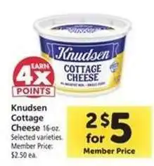 Safeway Knudsen Cottage Cheese offer