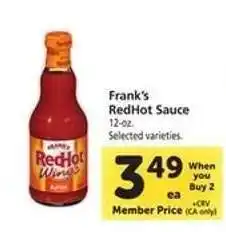 Safeway Frank's RedHot Sauce offer