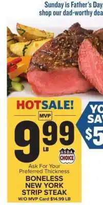 Food Lion Boneless New York Strip Steak offer