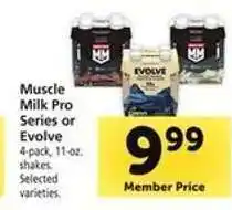 Safeway Muscle Milk Pro Series or Evolve offer