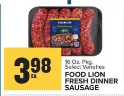 Food Lion FOOD LION FRESH DINNER SAUSAGE offer