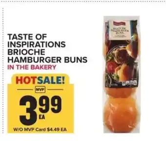 Food Lion Taste of Inspirations Brioche Hamburger Buns offer