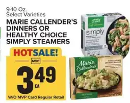 Food Lion Marie Callender's Dinners or Healthy Choice Simply Steamers offer