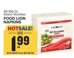 Food Lion FOOD LION NAPKINS offer
