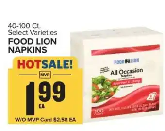 Food Lion FOOD LION NAPKINS offer