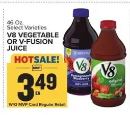Food Lion V8 Vegetable or V-Fusion Juice offer