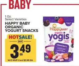 Food Lion HAPPY BABY ORGANIC YOGURT SNACKS offer