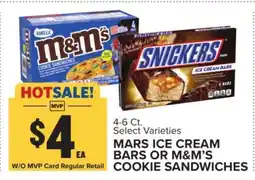 Food Lion Mars Ice Cream Bars or M&M’s Cookie Sandwiches offer
