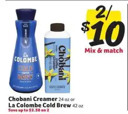 Winn Dixie Chobani Creamer or La Colombe Cold Brew offer