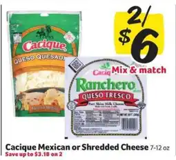 Winn Dixie Cacique Mexican or Shredded Cheese offer