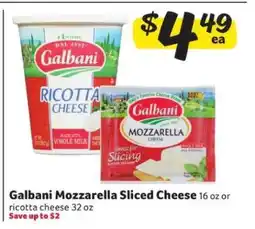 Winn Dixie Galbani Mozzarella Sliced Cheese offer