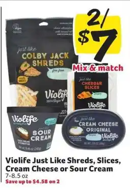 Winn Dixie Violife Just Like Shreds, Slices, Cream Cheese or Sour Cream offer