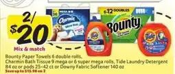 Winn Dixie Bounty Paper Towels, Charmin Bath Tissue, Tide Laundry Detergent, Downy Fabric Softener offer