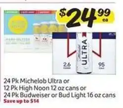 Winn Dixie Michelob Ultra, High Noon, Budweiser, Bud Light offer