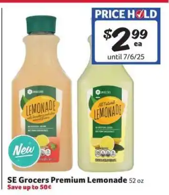 Winn Dixie SE Grocers Premium Lemonade offer