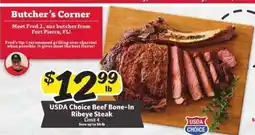 Winn Dixie USDA Choice Beef Bone-In Ribeye Steak offer