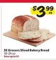 Winn Dixie SE Grocers Sliced Bakery Bread offer