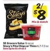 Winn Dixie SE Grocers Salsa or Stacy's Pita Chips or Thins offer