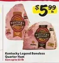 Winn Dixie Kentucky Legend Boneless Quarter Ham offer