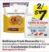 Winn Dixie BelGioioso Fresh Mozzarella or Crunchmaster Crackers offer