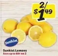Winn Dixie Sunkist Lemons offer