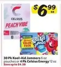 Winn Dixie Kool-Aid Jammers or Celsius Energy offer