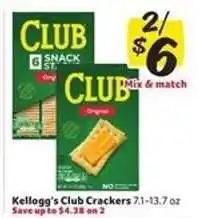 Winn Dixie Kellogg's Club Crackers offer