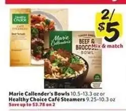 Winn Dixie Marie Callender's Bowls or Healthy Choice Café Steamers offer