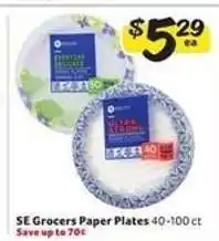 Winn Dixie SE Grocers Paper Plates offer