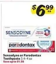 Winn Dixie Sensodyne or parodontax Toothpaste offer
