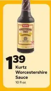Save a Lot Kurtz Worcestershire Sauce offer