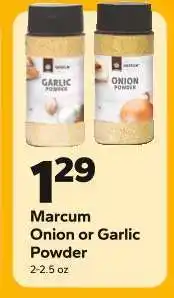 Save a Lot Marcum Onion or Garlic Powder offer